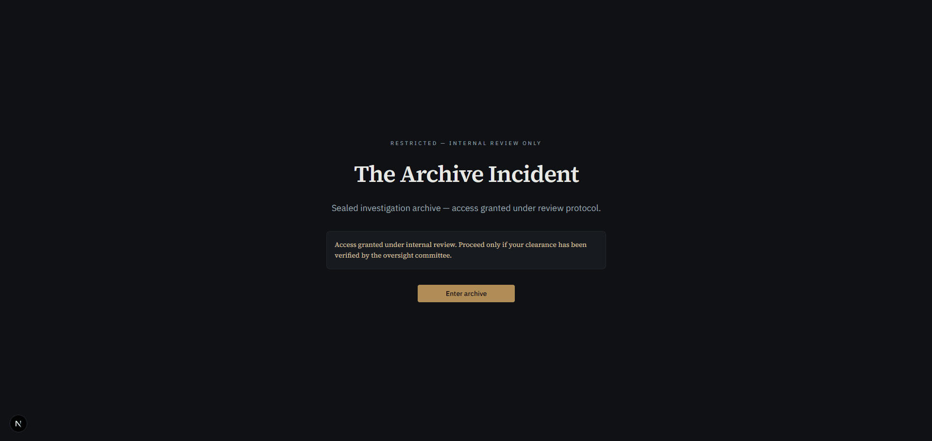 The Archive Incident